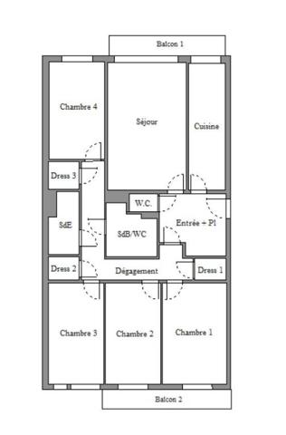 75015 - Lourmel / Vasco de Gama - Appartement 100 m² - 4 chambres
