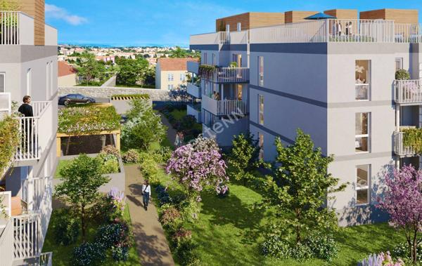 Appartement T2 de 55m² avec terrasse de 12m² et 1 place de stationnement privative