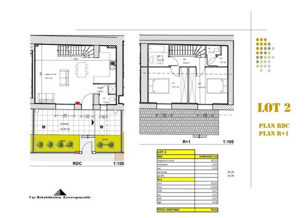 Maison à vendre |  Décines-Charpieu |  3 pièces | 76 m²