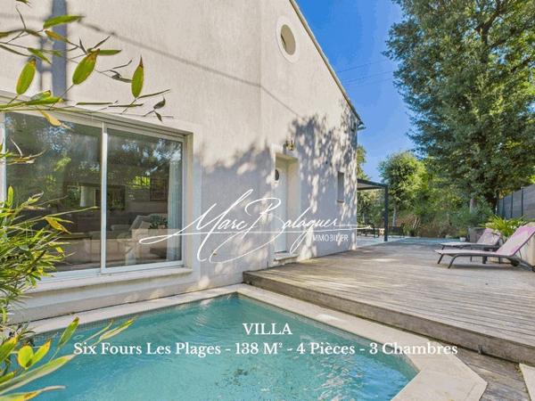 Six-Fours-les-Plages (83140) Lumineuse villa avec piscine - TALIAN, secteur recherché !