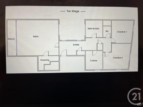 Appartement F3 à vendre  4 pièces - 92,65 m2 PARIS - 75017