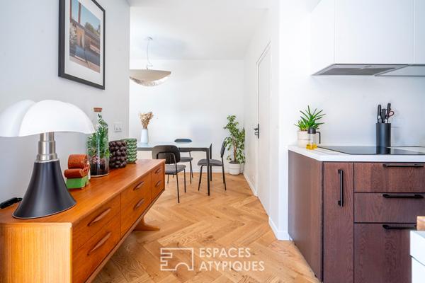 Maison d’architecte avec terrasses et couloir de nage