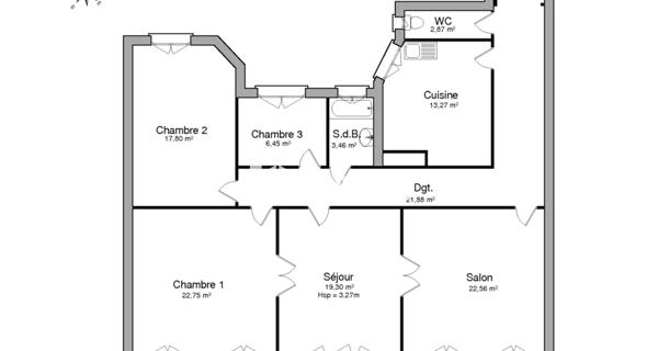 Location Appartement 5 pièces 132.97 m² - Strasbourg 67000