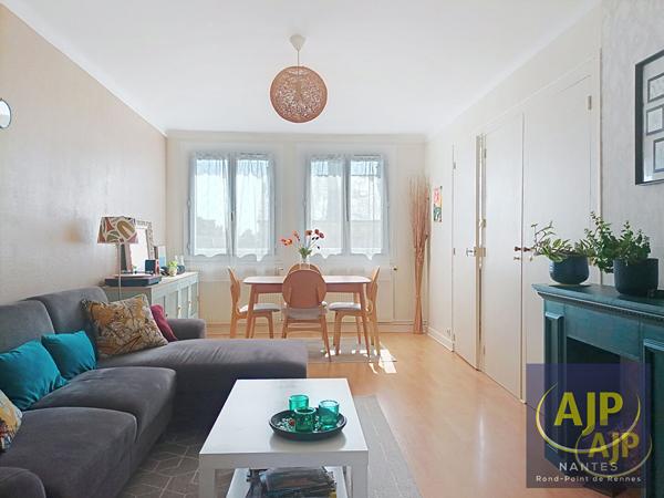 Appartement à vendre Nantes - 3 pièces, 52m² avec 2 chambre(s) à 181 500€ - AJP Immobilier Nantes Rond-Point de Rennes