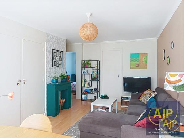 Appartement à vendre Nantes - 3 pièces, 52m² avec 2 chambre(s) à 181 500€ - AJP Immobilier Nantes Rond-Point de Rennes