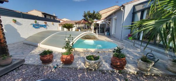 Villa plain pied, 120 m2, piscine et garage (Viager occupé)