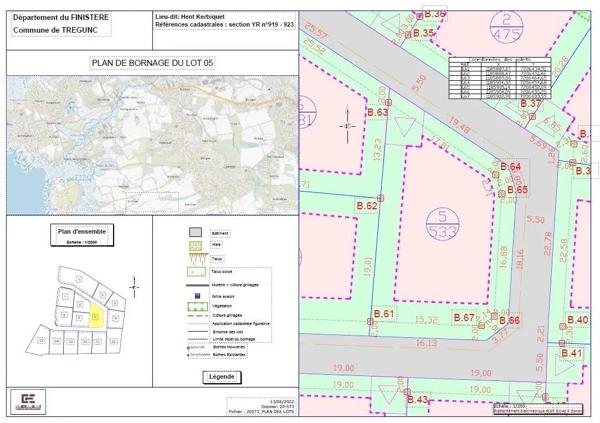 Vente Terrain 533 m2 à Trégunc