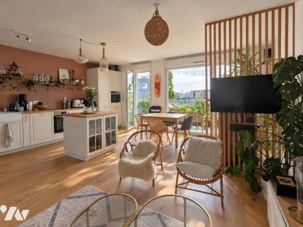 APPARTEMENT 3 PIECES - 2 CHAMBRES - BALCON -  GARAGE ENTRE L'ERDRE et La Loire - NANTES 