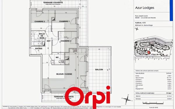 Appartement à vendre    4 pièces • 79,18 m2 La Londe-les-Maures