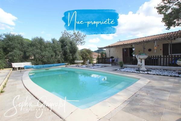 Vente de Nue-Propriété - Maison T3 + Appartement T2 sur 1000m2 - PLAN DE CUQUES