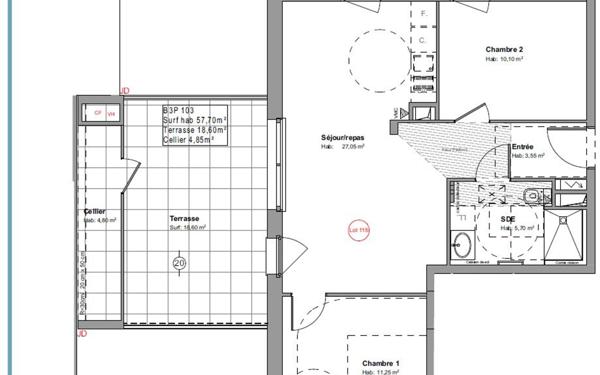 Appartement à vendre    2 pièces • 57,70 m2    La Baule-Escoublac