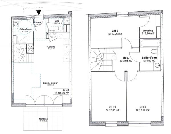 Appartement Saint-orens-de-gameville 4 pièce(s) 92 m2