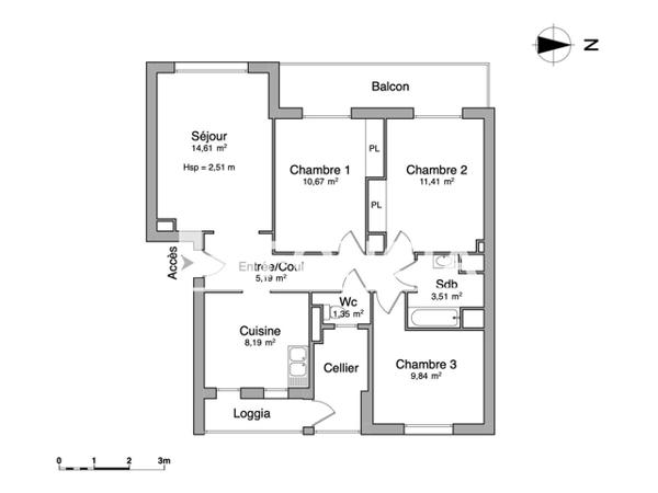 Location Appartement 4 pièces 64.77 m² - RES. ST LAZARE - 540 AVENUE DES MARTYRS DE LA RESISTANCE Brignoles 83170