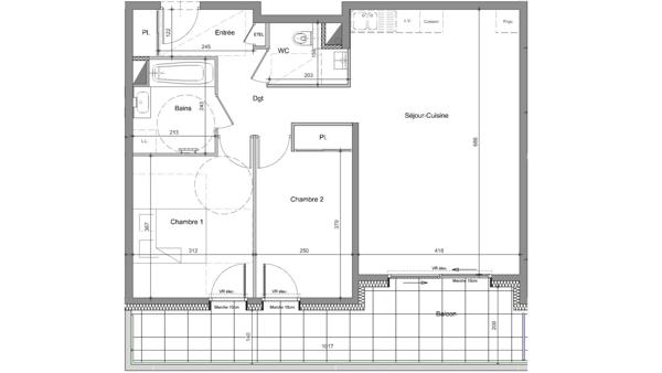 Appartement à vendre 3 pièces 68 m² Douvaine