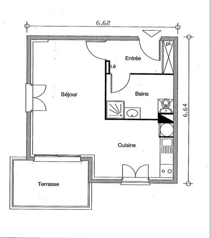 Studio à vendre 35,02 m² Grasse