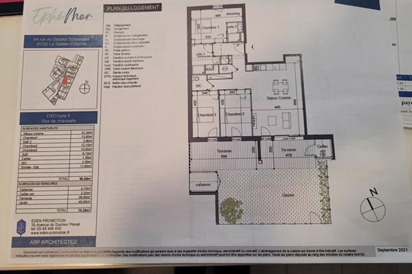 Appartement T 4 NEUF Les Sables D Olonne 4 pièce(s) 91 m2