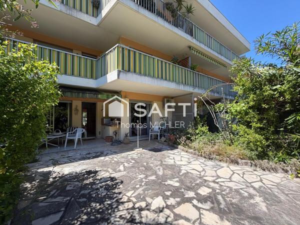Appartement 3-4 pièces avec jardin, box et cave dans résidence très calme et sécurisée avec piscine