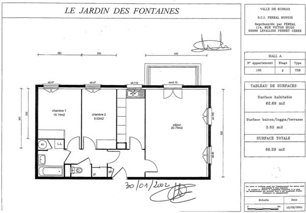 Appartement Rungis 3 pièce(s) 63.02 m2