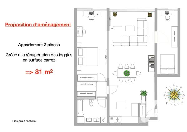 Appartement à vendre 2 pièces 72 m² Courbevoie