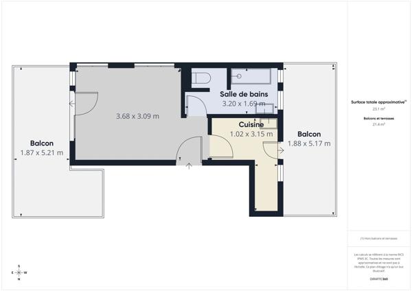 Magnifique Vue TOUR EIFFEL Studio 24 M² 245 000€ Boulogne-Billancourt