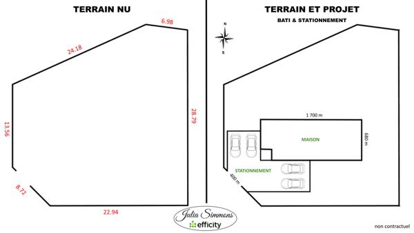 Terrain - 730 m² Exclusivité efficity
