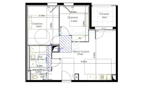 Appartement 3 pièces de 56 m² à Castelnau-le-Lez (34170)