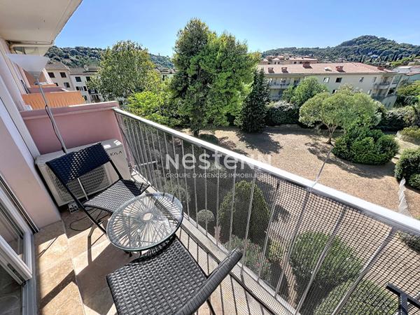Vallauris - 3P - 55m² - Parking - Cave - Sud - Dernier étage - 2 balcons