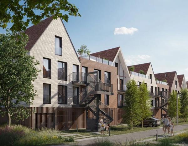 appartement T3 neuf à vendre CABOURG 14. Surface 66.95 m2 + terrasse/balcon/jardin 40.81 m2 + 1 park couvert