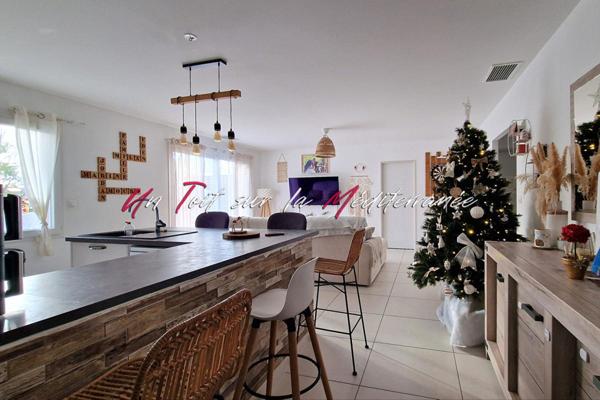 Maison familiale de 90m2 habitables, plain pied, 3 chambres, jardin