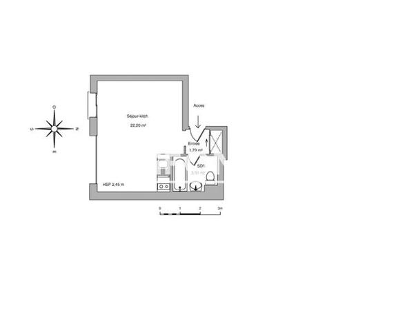 Location Studio 26.4 m² - 25 RUE FLEURUS Agen 47000