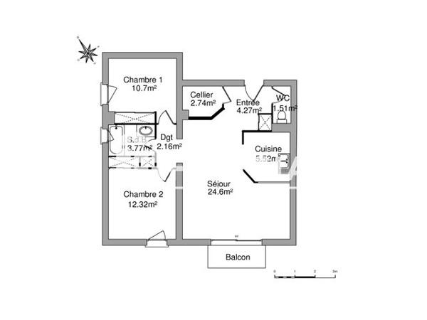 Location Appartement 3 pièces 67.59 m² - 2 RUE ANDRE ROBERT Beziers 34500