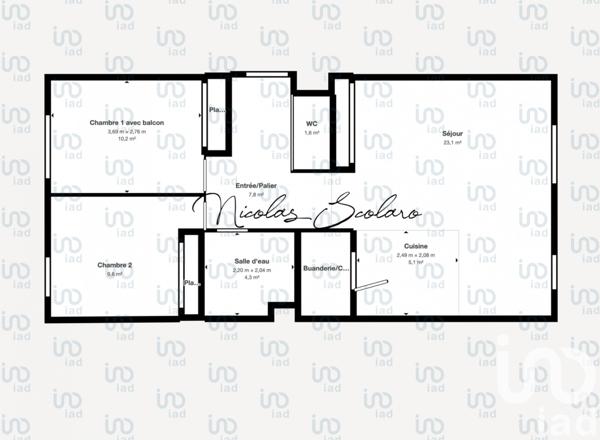 Appartement 3 pièces de 69 m² à Cavaillon (84300)