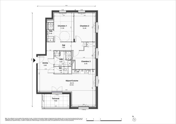 À vendre - Appartement T4 - Luisant
