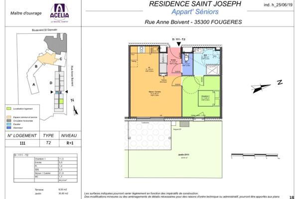 Louer appartement 2 pièces de 44 m²
