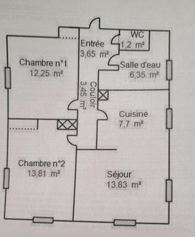 À vendre Appartement 3 pièces 62.24 m² - Saint-dié-des-vosges 88100