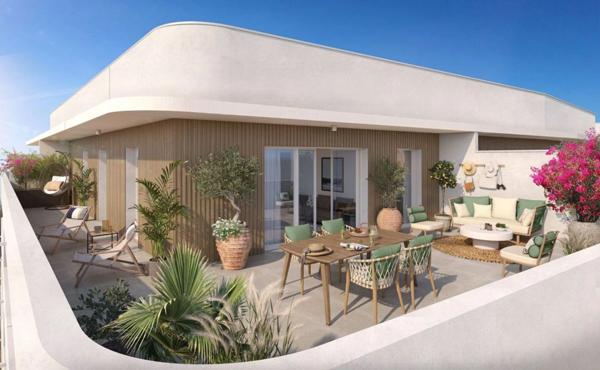 CANET EN ROUSSILLON, T3 neuf avec terrasse de 46 m² dans un environnement privilégié