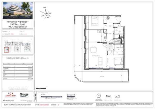CANET EN ROUSSILLON, T3 neuf avec terrasse de 46 m² dans un environnement privilégié