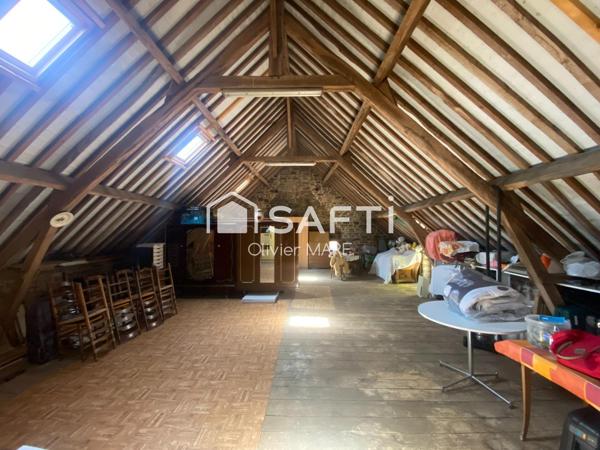 Maison en pierre, 104 m², plain pied, 3 chs, terrain 3375 m², St Philbert sur Orne