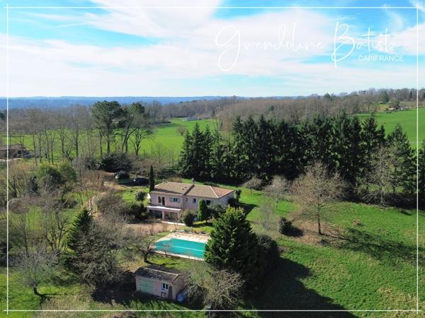 Maison individuelle 115m² avec sous-sol - Terrain clos 3781m² avec piscine au chlore 10x5