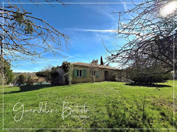 Maison individuelle 115m² avec sous-sol - Terrain clos 3781m² avec piscine au chlore 10x5