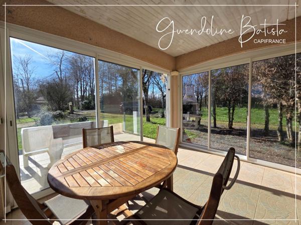 Maison individuelle 115m² avec sous-sol - Terrain clos 3781m² avec piscine au chlore 10x5