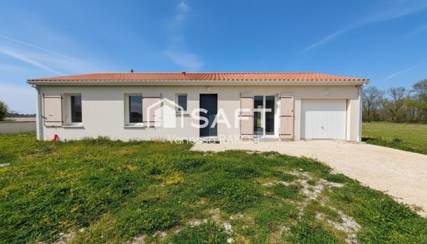 MAISON PLAIN PIED RECENTE 92 M² 3 CHAMBRES + GARAGE + JARDIN