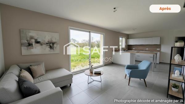 MAISON PLAIN PIED RECENTE 92 M² 3 CHAMBRES + GARAGE + JARDIN