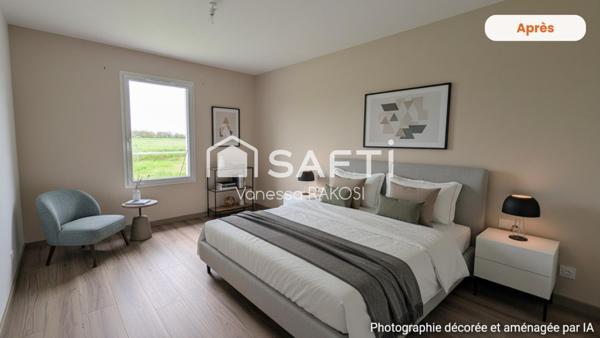 MAISON PLAIN PIED RECENTE 92 M² 3 CHAMBRES + GARAGE + JARDIN