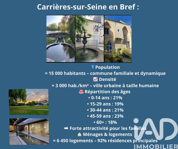 Appartement à vendre 3 pièces 59 m² Carrières-sur-Seine