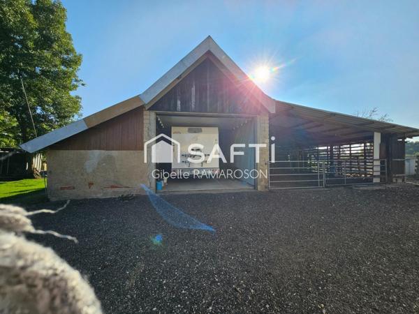 Maison 5pièces 3 chambres plus d'1 ha de terrain