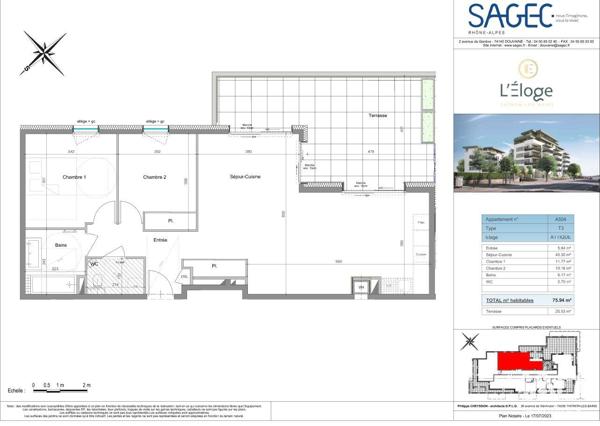 Appartement à vendre 3 pièces 75 m² Thonon-les-Bains