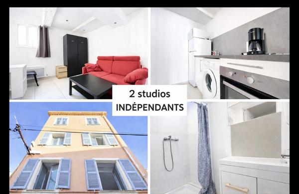 06800 - CAGNES SUR MER - 2 STUDIOS MEUBLES REFAIENT INTEGRALEMENT - MAIRIE - FUTUR TRAM4-