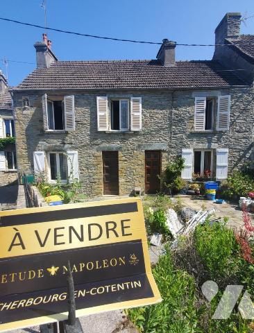 1266 - TOURLAVILLE maison en pierres à rénover 113m²