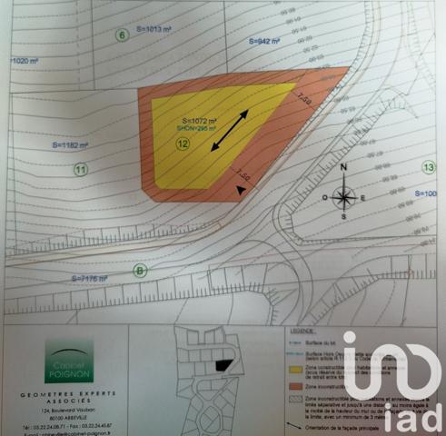 Terrain à vendre 1 072 m² Canaples